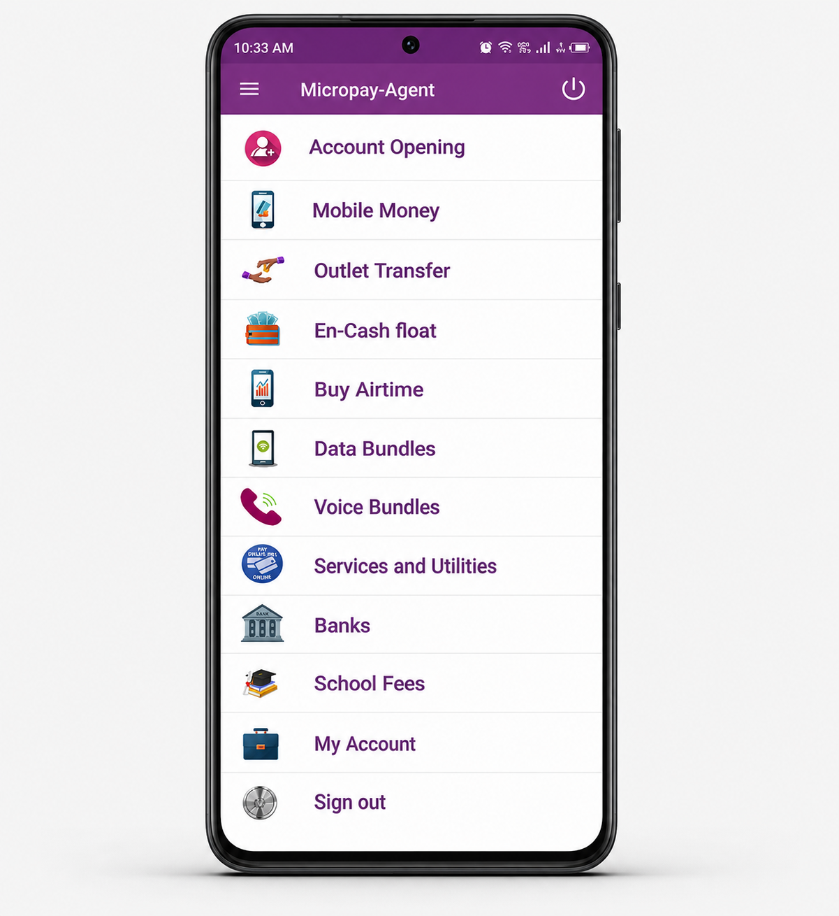 MicroPay App Screenshot 1