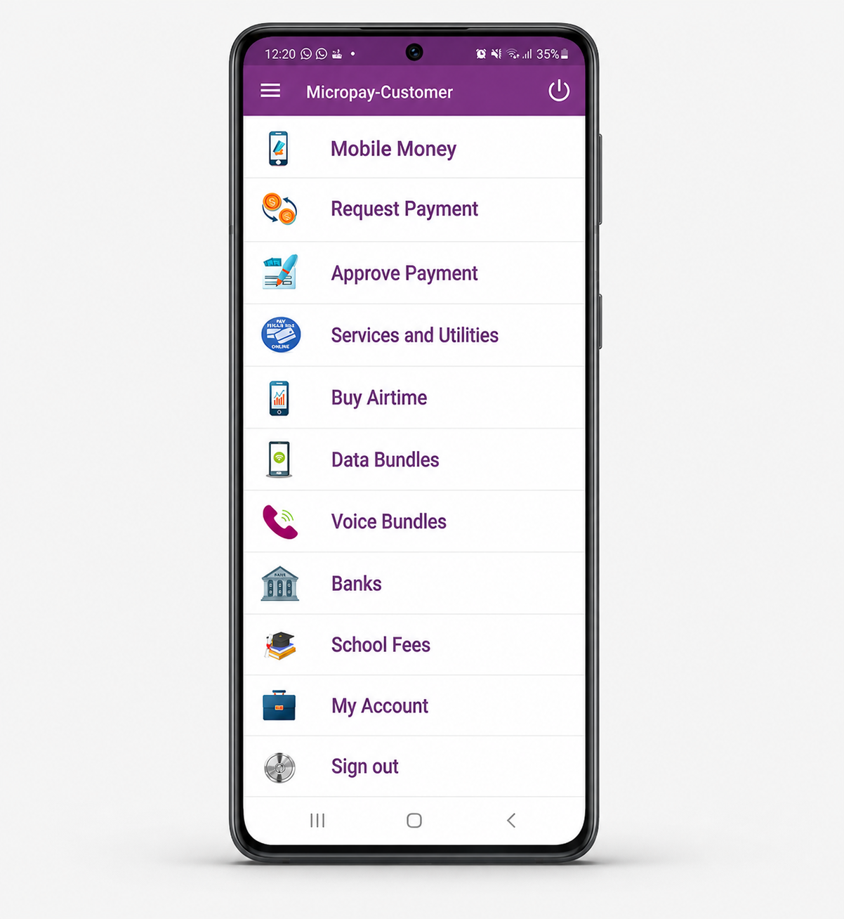 MicroPay App Screenshot 2